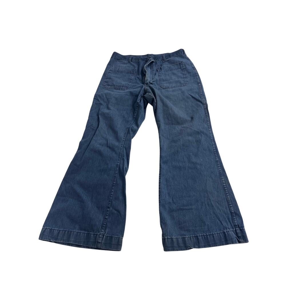 VINTAGE MILITARY  US NAVY Sailor Denim blue 8405-01-074-4896 Size 36R flared